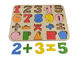 Ahşap Sayılar-Alfabe 2li Puzzle