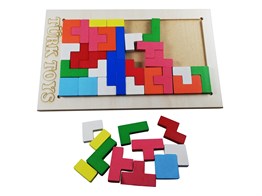 Ahşap Tetris Şekiller Puzzle